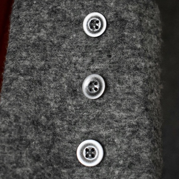 Deux Mill Vingt Six Grey Sweater Dress with Button - Picture 3 of 6